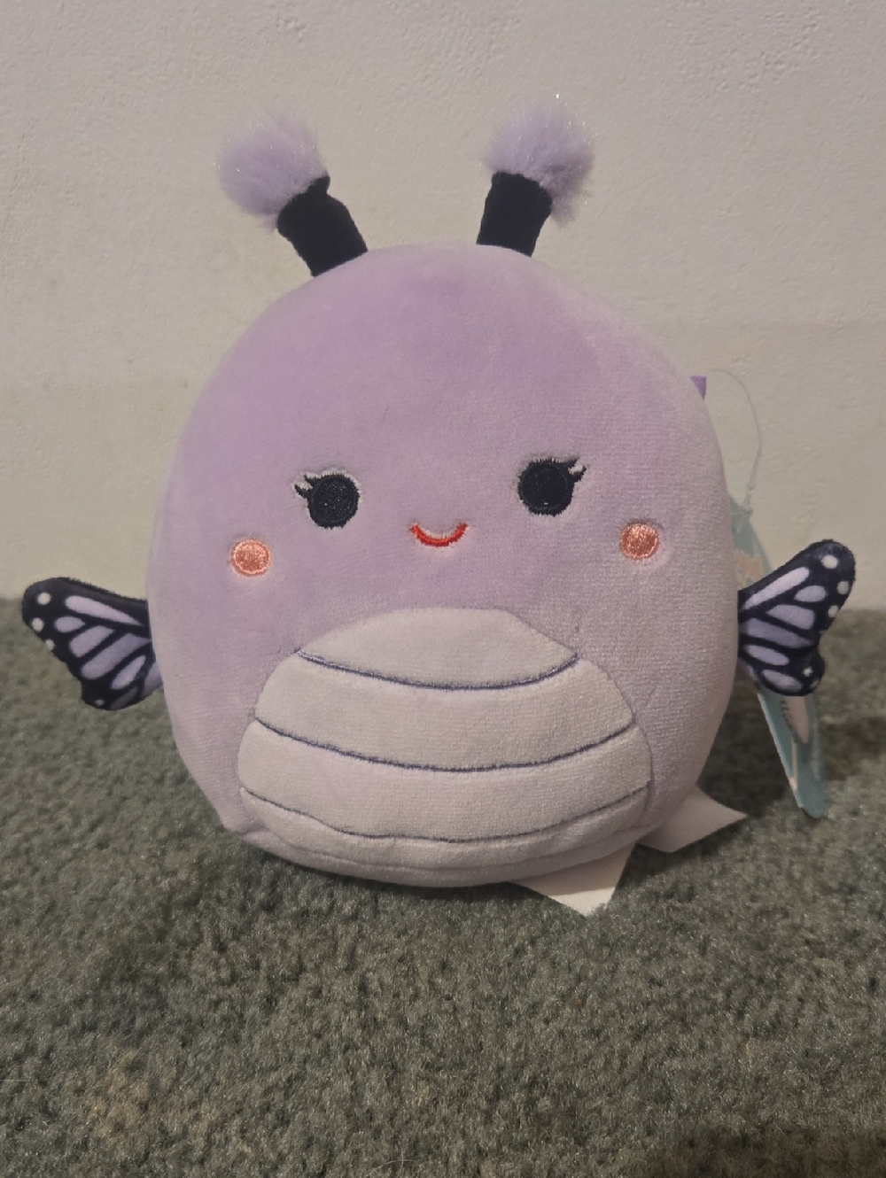 🧁Squishmallows Purple Bibiana Plush with Black and Cream Accents